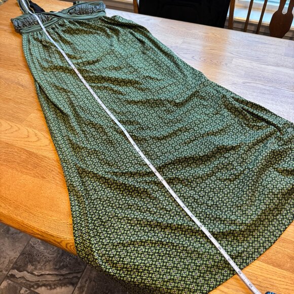 Max Studio Green Maxi Dress Patterned Size XS - Picture 6 of 6